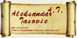 Aleksandar Tašović vizit kartica